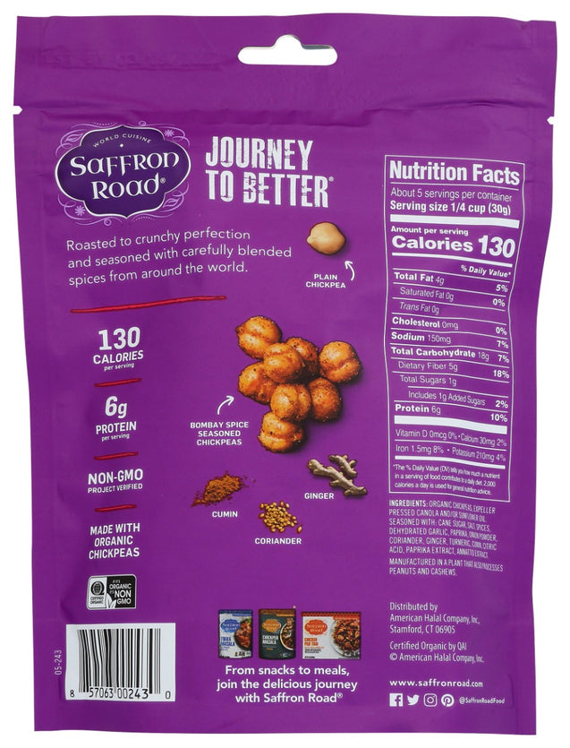 Saffron Road: Bombay Spice Crunchy Chickpeas, 5.4 Oz