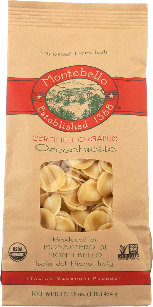 Montebello: Pasta Orecchiette Organic 16 Oz