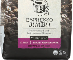 Jims Organic Coffee: Espresso Jimbo Coffee, 11 Oz