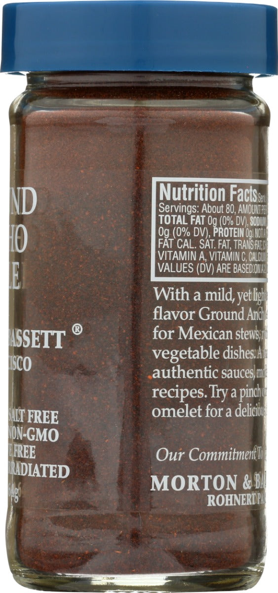 Morton & Bassett: Ground Ancho Chili Powder, 2.3 Oz