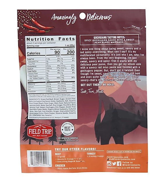 Fieldtrip: Jerky Beef Honey Spice #11, 2.2 Oz