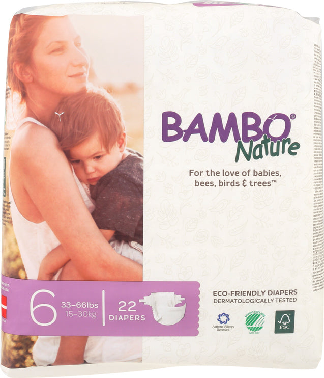 Bambo Nature: Diaper Baby Size 6, 22 Pk