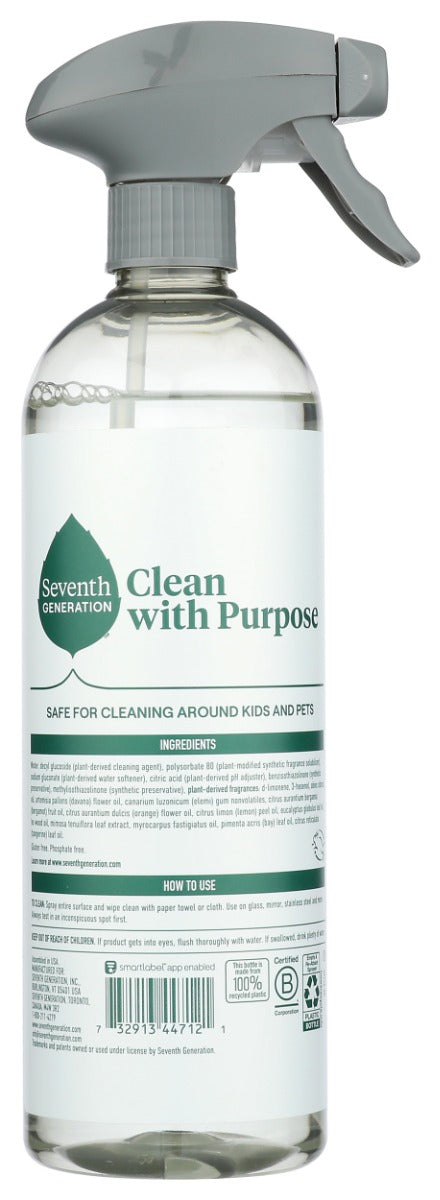 Seventh Generation: Glass Cleaner Sparkling Seaside, 23 Oz