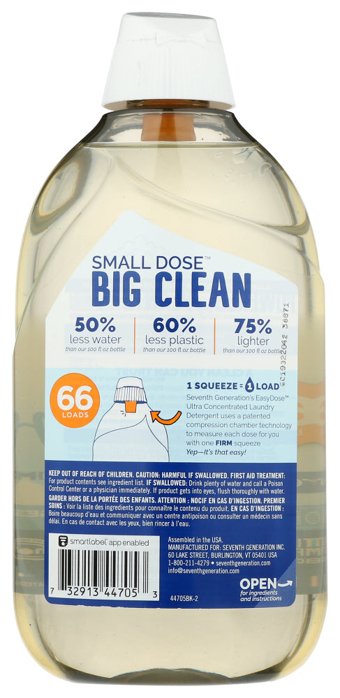 Seventh Generation: Laundry Dtrgnt 8x Frclr, 23.1 Oz