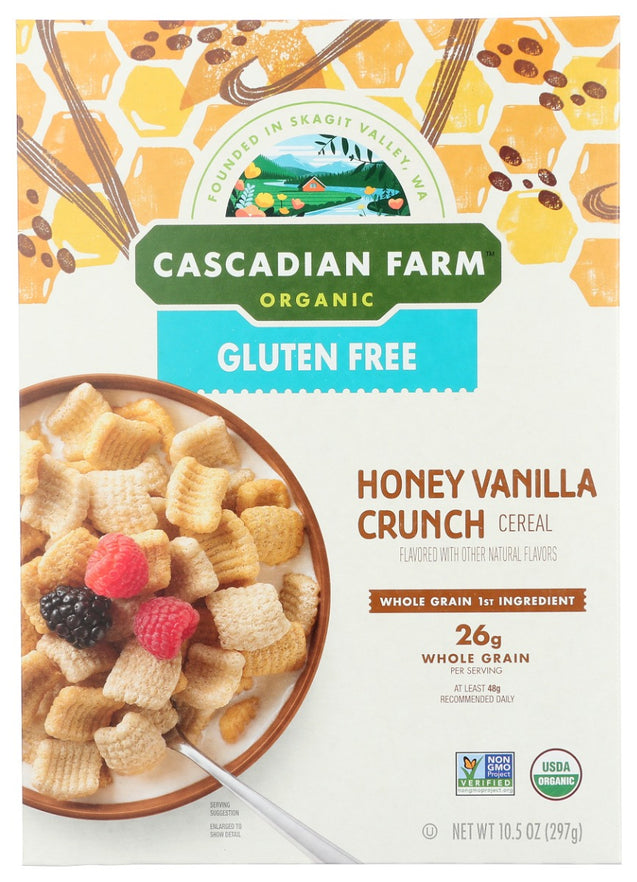 Cascadian Farm: Gluten Free Honey Vanilla Crunch Cereal, 10.5 Oz