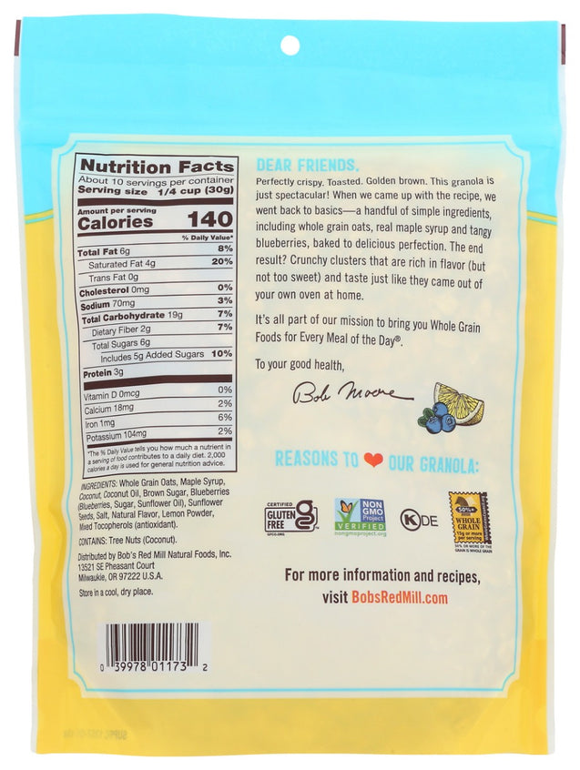 Bobs Red Mill: Lemon Blueberry Homestyle Granola, 11 Oz