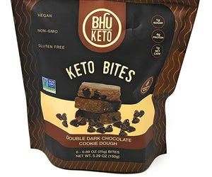 Bhu Foods: Double Dark Chocolate Cookie Dough Keto Bites, 5.29 Oz
