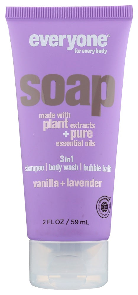 Everyone: Vanilla + Lavender Travel Size 3in1 Soap, 2 Fo