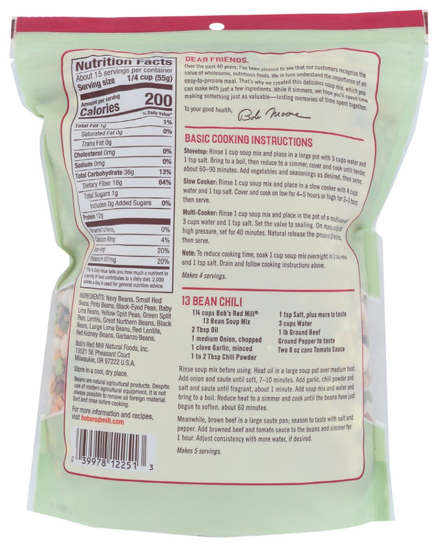 Bobs Red Mill: 13 Bean Soup Mix, 29 Oz