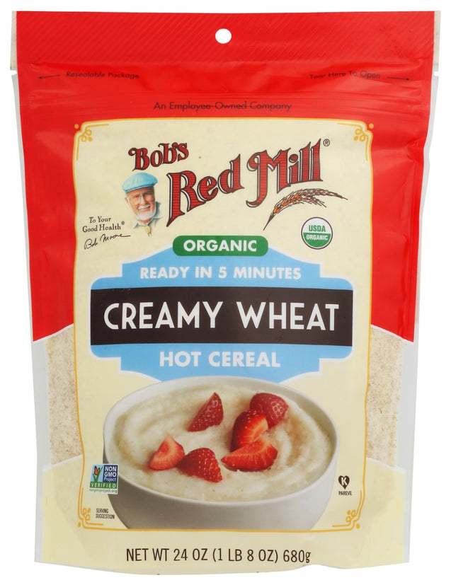 Bobs Red Mill: Hot Cereal Farina Wheat Organic, 24 Oz