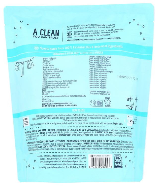 Seventh Generation: Detergent Ultra Powder Plus, 42 Ea