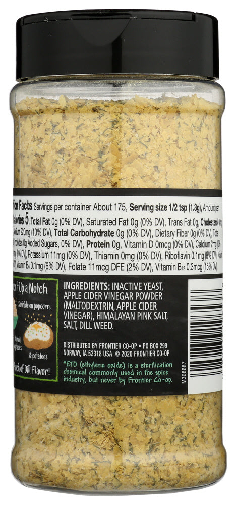 Frontier Coop: Nutritional Yeast Dill Vinegar Blend, 8.01 Oz