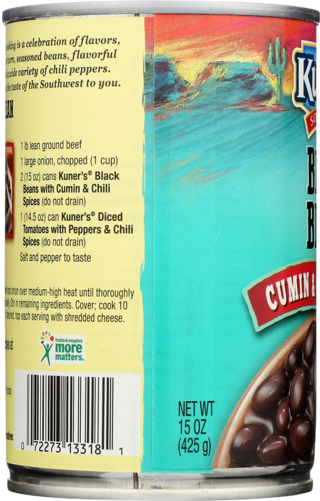 Kuners: Southwest Black Beans With Cumin & Chili Spices, 15 Oz