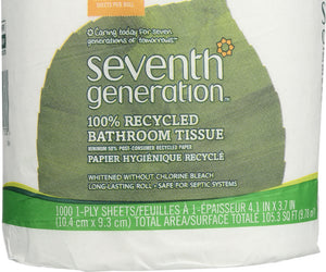 Seventh Generation: Bathroom Tissue 1 Ply 1000 Sheets Per Roll, 1 Ea