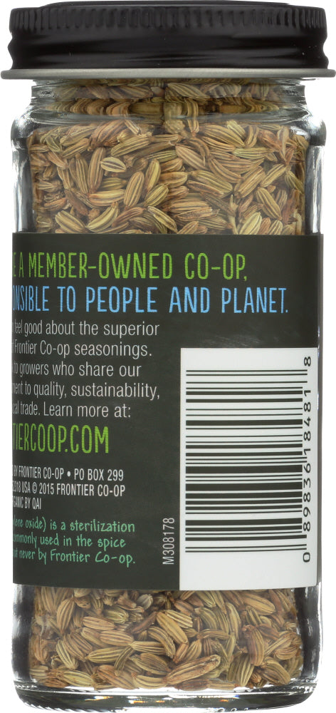 Frontier Herb: Organic Whole Fennel Seed, 1.28 Oz