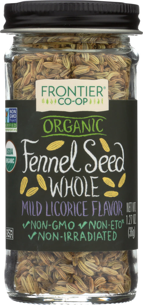 Frontier Herb: Organic Whole Fennel Seed, 1.28 Oz