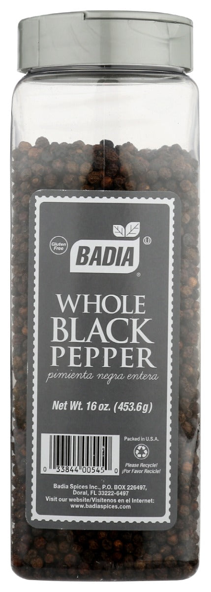 Badia: Pepper Black Whole, 16 Oz