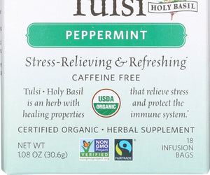 Organic India: Tea Tulsi Peppermint, 18 Bg