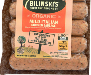 Bilinskis: Organic Mild Italian Chicken Sausage, 12 Oz