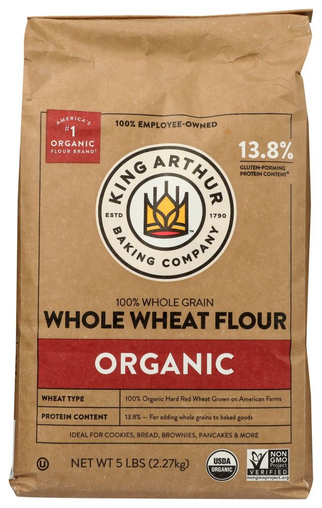 King Arthur: 100% Organic Whole Wheat Flour, 5 Lb