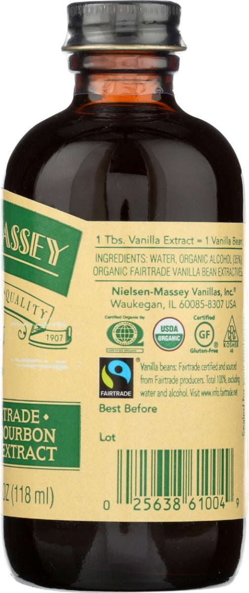 Nielsen Massey: Organic Fairtrade Madagascar Bourbon Pure Vanilla Extract, 4 Oz