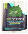 Seventh Generation: 100 Recycled Paper Towels 6 Rolls Unbleached, 1 Ea