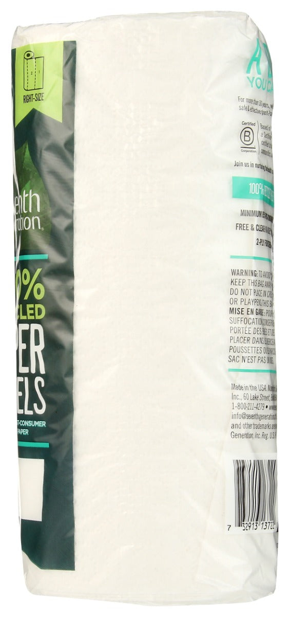 Seventh Generation: Recycled Paper Towels White, 1 Ea