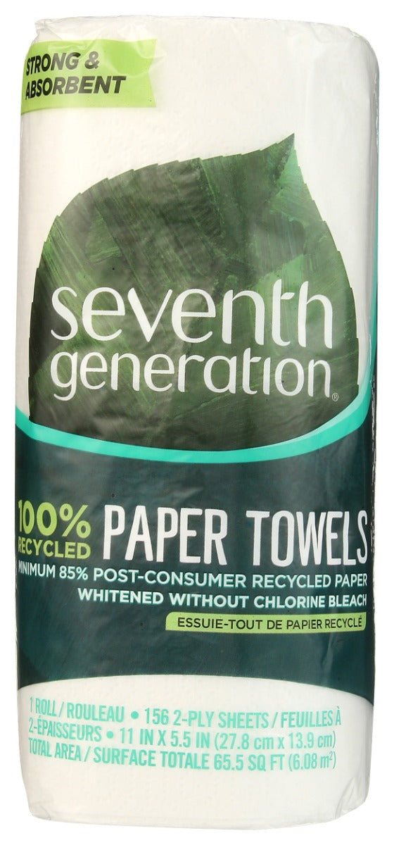 Seventh Generation: Recycled Paper Towels White, 1 Ea