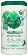 Seventh Generation: Multi Surface Wipes Garden Mint, 70 Pc