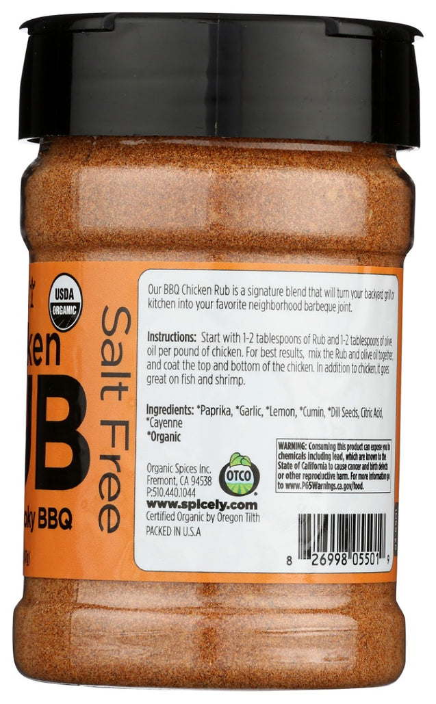 Spicely Organics: Tangy And Smoky Bbq Chicken Rub, 5.2 Oz