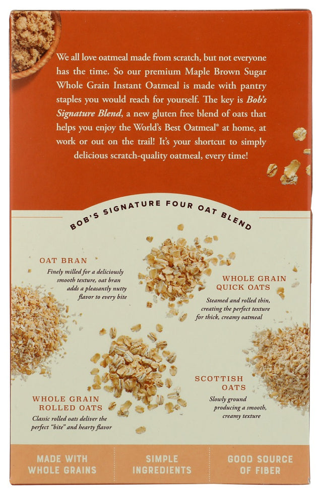 Bobs Red Mill: Maple Brown Sugar Oatmeal, 9.52 Oz