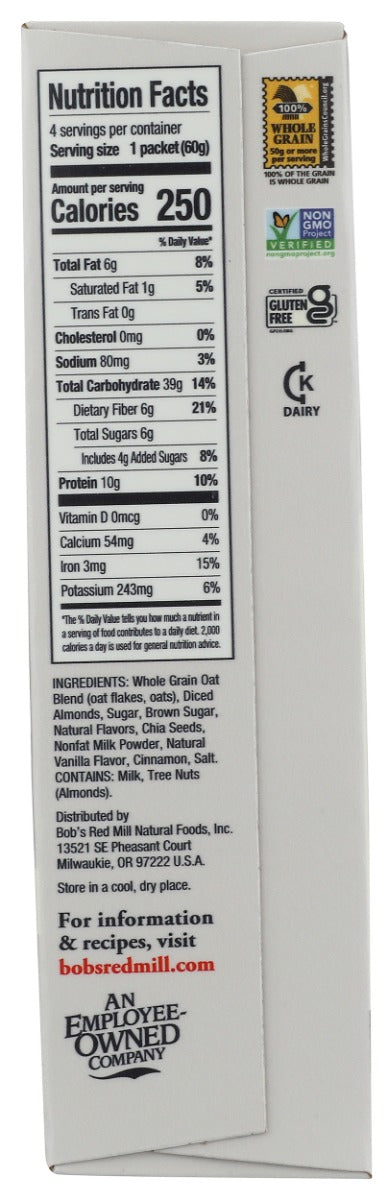 Bobs Red Mill: Vanilla Almond Protein Oats, 8.48 Oz