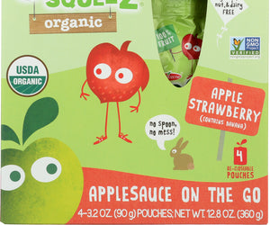 Gogo Squeez: Organic Apple Strawberry Fruit On The Go Pouch 4pk, 12.8 Oz