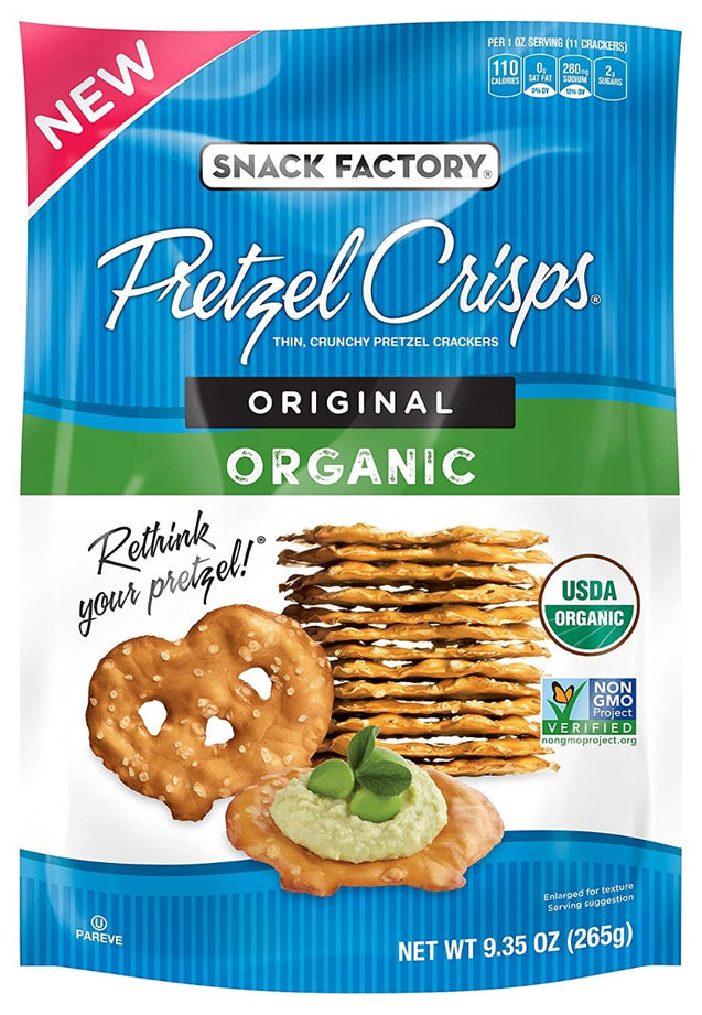 Snack Factory: Organic Original Pretzel Crisps, 9.35 Oz