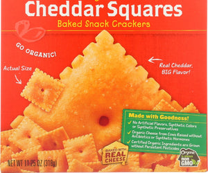 Annies Homegrown: Organic Cheddar Squares Baked Snack Crackers, 11.25 Oz