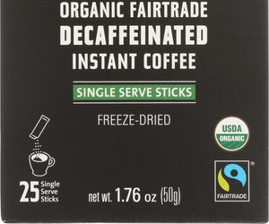 Mount Hagen: Organic Instant Decaffeinated Coffee Single Serve Sticks, 1.76 Oz
