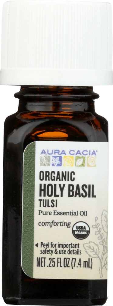 Aura Cacia: Holy Basil Tulsi Pure Essential Oil, 0.25 Oz