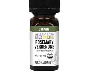 Aura Cacia: Organic Rosemary Verbenone Pure Essential Oil, 0.25 Oz
