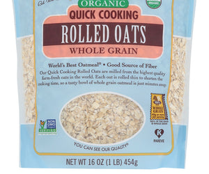 Bobs Red Mill: Organic Quick Cooking Rolled Oats, 16 Oz