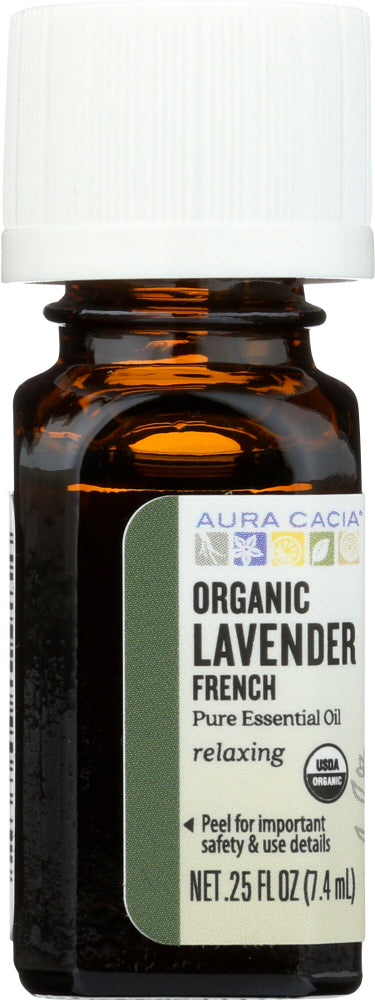 Aura Cacia: Organic French Lavender Pure Essential Oil, 0.25 Oz