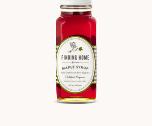 Finding Home Farms: 100 Percent Certified Organic Maple Syrup Glass Bottle, 8 Fo