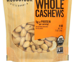 Woodstock: Organic Whole Cashews, 7 Oz