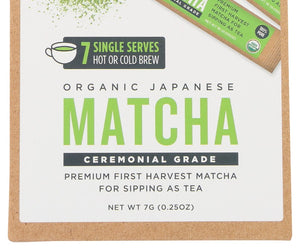 Jade Leaf: Organic Ceremonial Matcha Stick Packs, 0.25 Oz