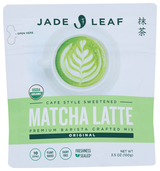 Jade Leaf: Organic Cafe Style Sweetened Matcha Latte Mix Original, 3.5 Oz