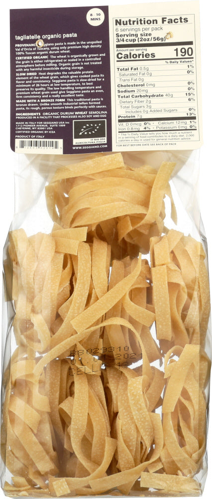 Seggiano: Organic Tagliatelle Pasta, 13.25 Oz