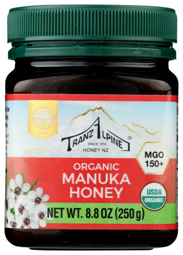 Tranzalpine: Organic Manuka Multiflower Honey Mgo 150+, 8.8 Oz