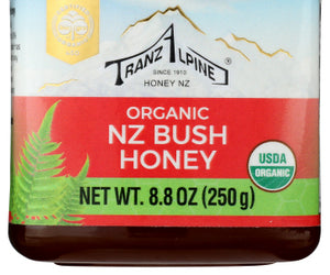 Tranzalpine: Organic Nz Bush Honey, 8.8 Oz