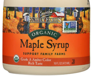 Coombs Family Farms: Grade A Amber Color Rich Taste Organic Maple Syrup, 16 Oz