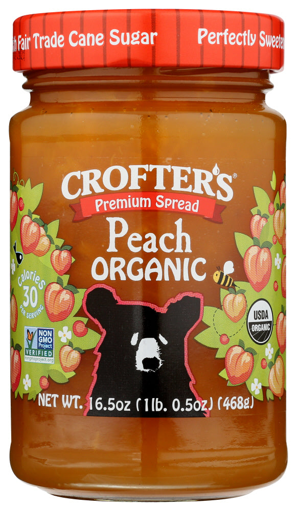 Crofters: Premium Spread Organic Peach, 16.5 Oz