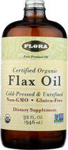 Flora Health: Organic Flax Oil, 32 Oz